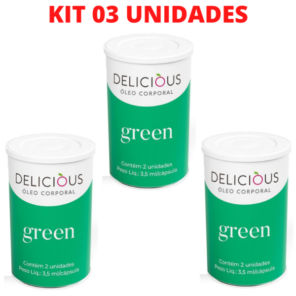 Kit 03 Bolinhas Explosivas Delicious Ball Óleo Corporal Aromáticos Green – Sexshop - Image 2