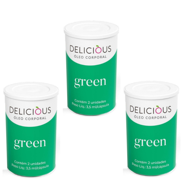 Kit 03 Bolinhas Explosivas Delicious Ball Óleo Corporal Aromáticos Green – Sexshop