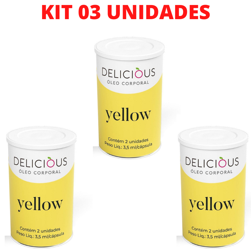 Kit 03 Bolinhas Explosivas Delicious Ball Óleo Corporal Aromáticos Yellow – Sexshop - Imagem 2