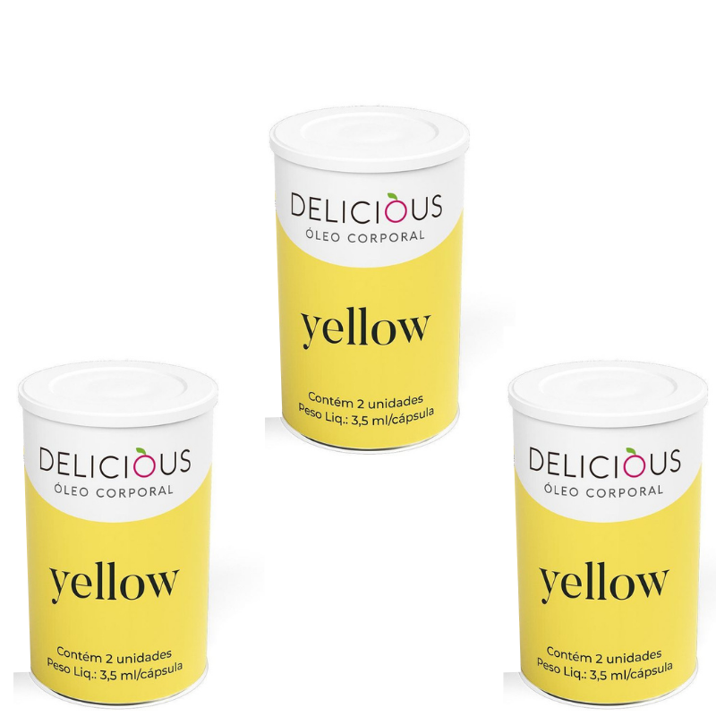 Kit 03 Bolinhas Explosivas Delicious Ball Óleo Corporal Aromáticos Yellow – Sexshop