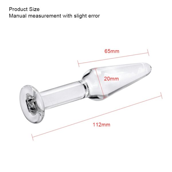 Plug Anal Transparente de Vidro para iniciantes - Sex shop - Image 2