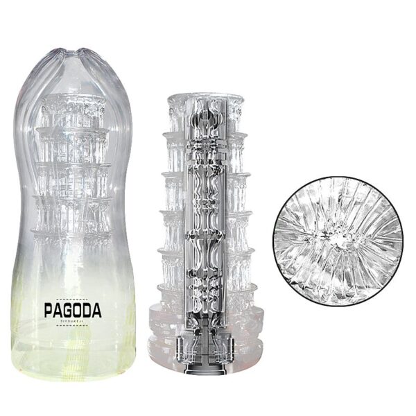 Masturbador Masculino Lanterna Em Cyberskin Translucido - Pagoda - Sexshop - Image 4