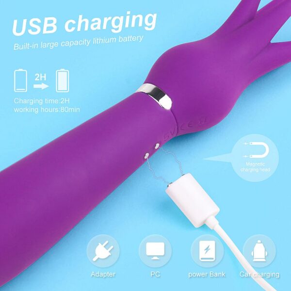 Vibrador Massageador Ponto G Com Pontas de Chibata - S-Hande -  Sexshop - Image 5