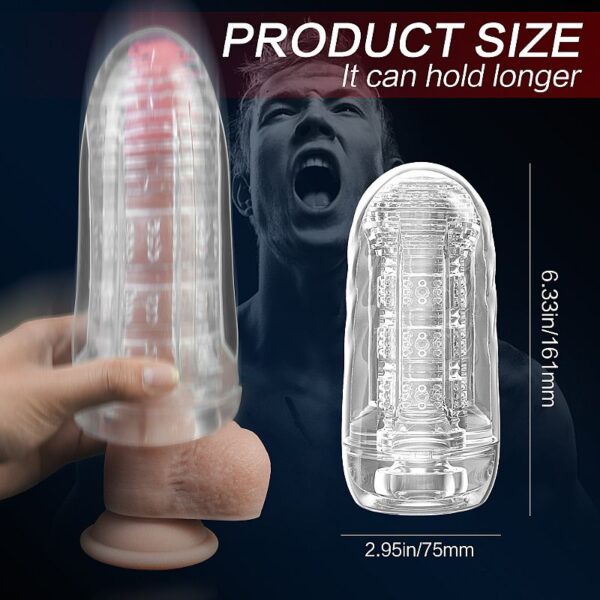 Masturbador Masculino Transparente - Space Capsule - S-Hande - Sexshop - Image 4