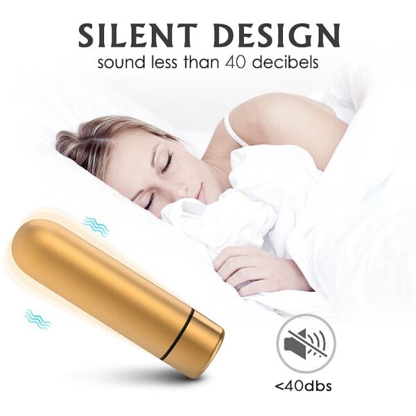 Vibrador Bullet Dourador Recarregável 9 Vibrações - SEED-3 - S-Hande - Sexshop - Image 7