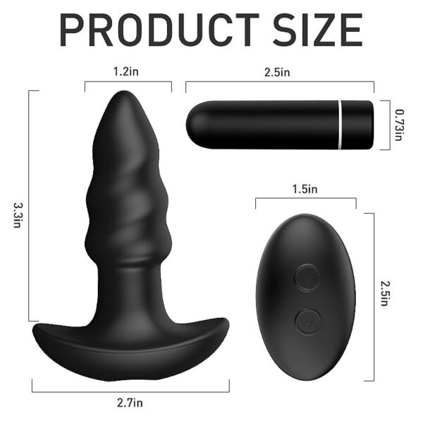 Plug Anal com Vibro Recarregável Controle Remoto - LOVEARROW - S-Hande - Sexshop - Image 4