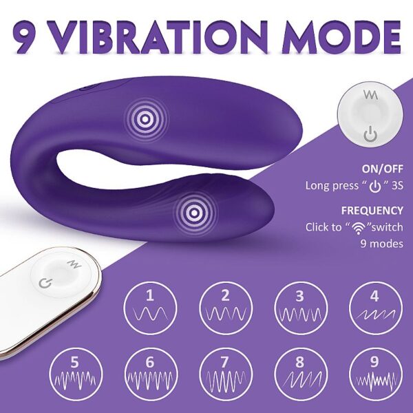 Vibrador Massageador de Casal Com Controle Recarregável - Viviana-RCT - S - Hande - Sexshop - Image 6