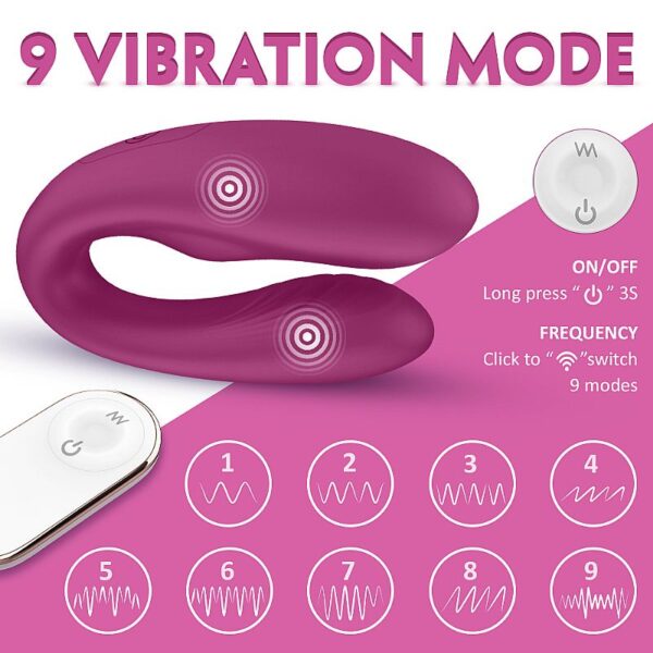 Vibrador Massageador de Casal Com Controle Recarregável - Viviana-RCT - S - Hande - Sexshop - Image 8