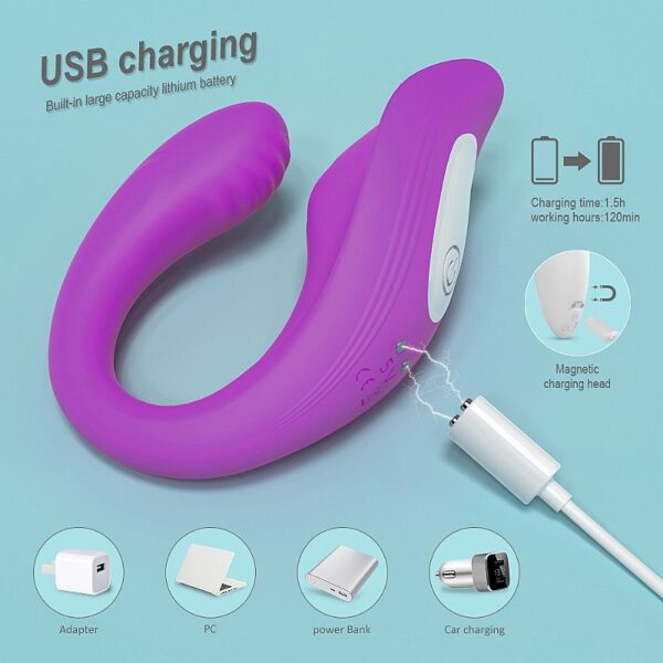 Vibrador Massageador de Casal Recarregável - Ribbon Pro com Controle - S - Hande - Image 10