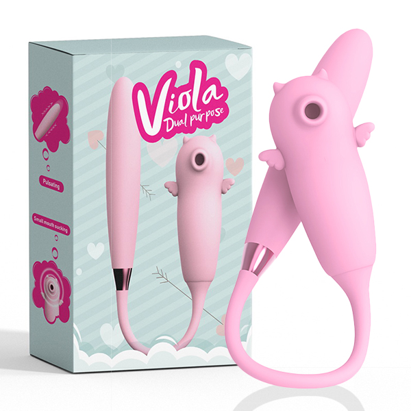 Vibrador Estimulador de Clitóris Viola Com Sucção e Vibração - Sexshop