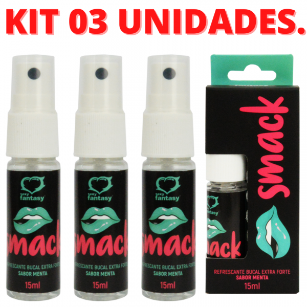 KIT 03 Refrescantes Bucal De Menta Extra Forte Smack 15Ml -Sexy Fantasy - Image 2