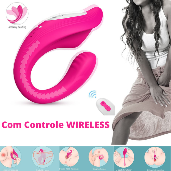Vibrador Massageador de Casal Recarregável - Ribbon Pro com Controle - S - Hande