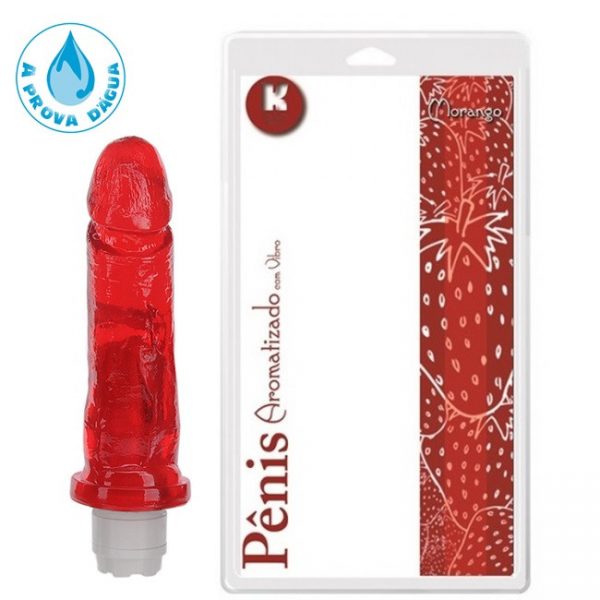 Pênis Realístico Aromatizado Morango 17x4cm - Image 3