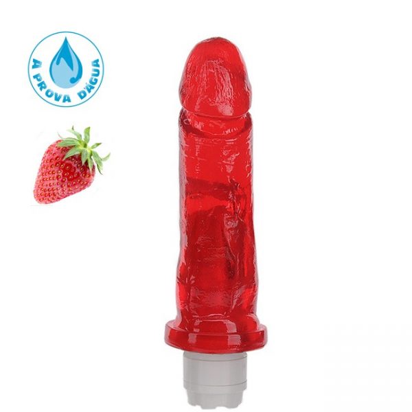 Pênis Realístico Aromatizado Morango 17x4cm - Image 2