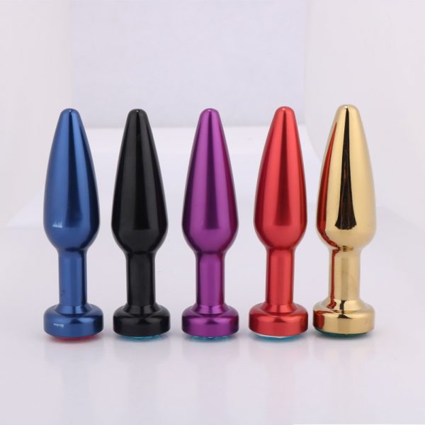 Plug anal Joia Assist Em Metal Cores Diversas 11,4x2,8 CM - Image 8