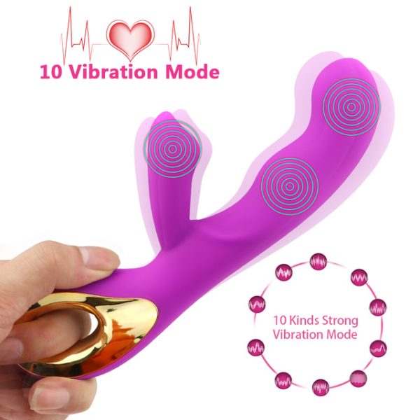 Vibrador Com estimulador Clitoris Inspur Softskin USB - Image 4