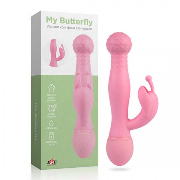 Vibrador My Butterfly Dupla Estimulação 8 Velocidades USB