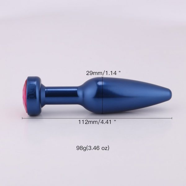 Plug anal Joia Assist Em Metal Cores Diversas 11,4x2,8 CM - Image 2