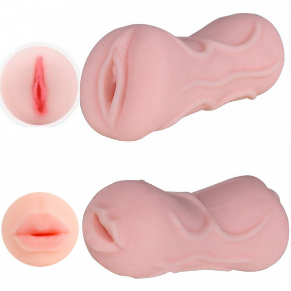 Masturbador Masculino Cyberskin Formato Boca e Vagina Maig