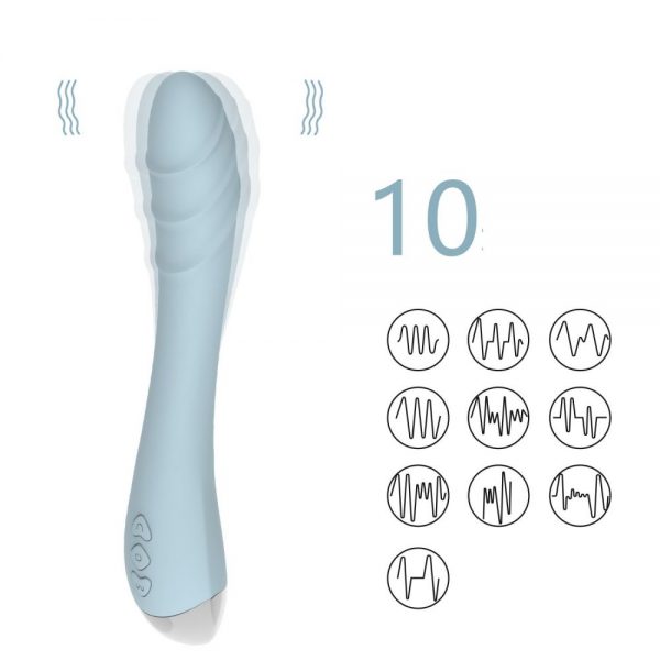 Vibrador Delli com estimulador de clitóris em silicone - Silver Fox - Image 3