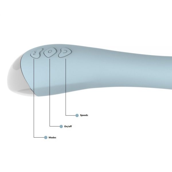Vibrador Delli com estimulador de clitóris em silicone - Silver Fox - Image 8