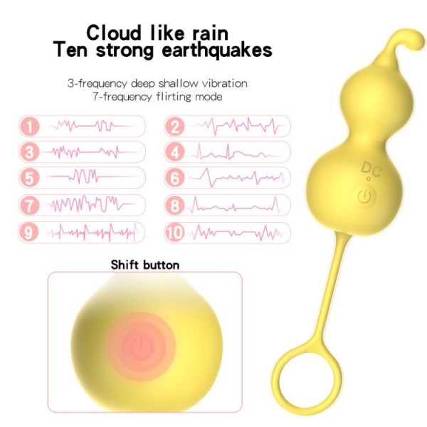 Vibrador Bolinhas Pompoar aquecimento Recarregável TOPO TOYS - Image 2