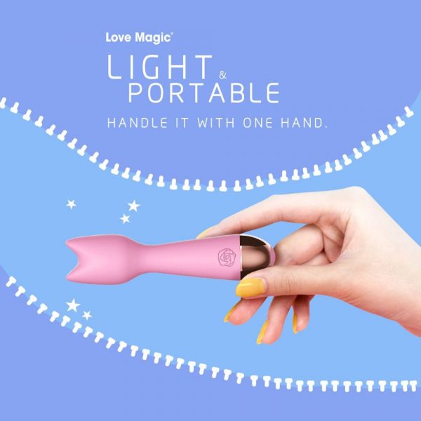 Mini Varinha Vibrador Portátil Portátil Kawaii Recarregável - Image 3