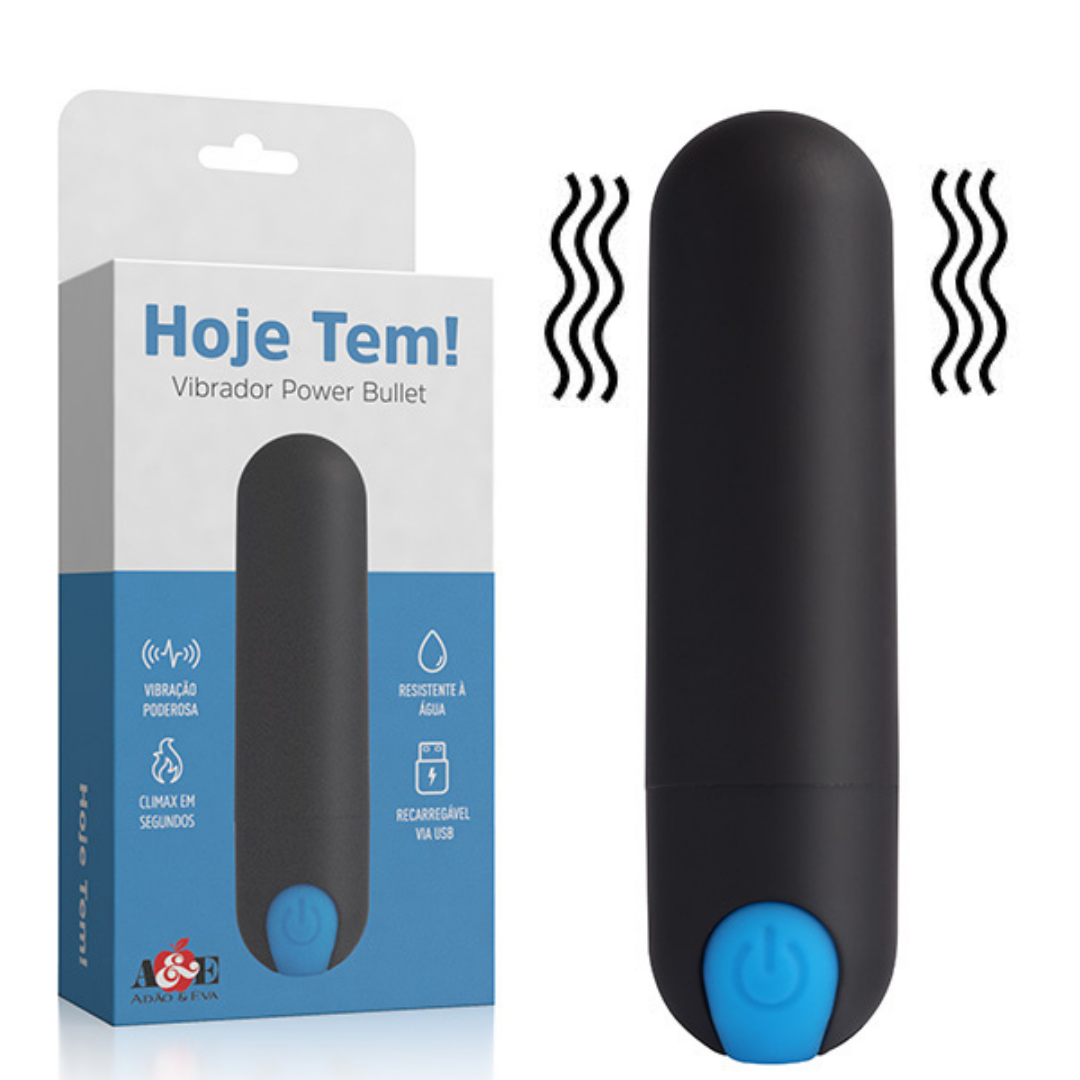 Vibrador Bullet Capsula Recarregável Resistente a Agua 8x2CM