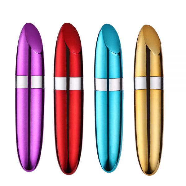 Mini Vibrador Metalizado em Formato de Batom Luxo - Image 2