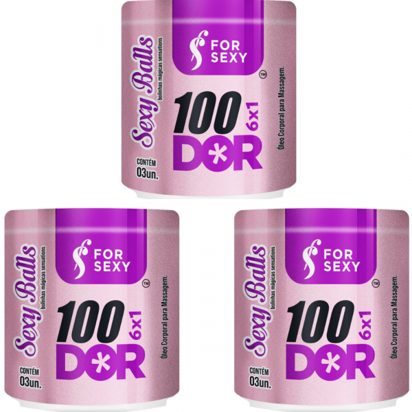 KIT 03 Bolinhas Anais 100Dor 6X1 - Triball - Sexy Balls