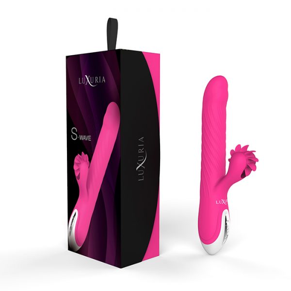 Vibrador S-Wave com Estimulador de Clitóris Língua Mágica Giratória