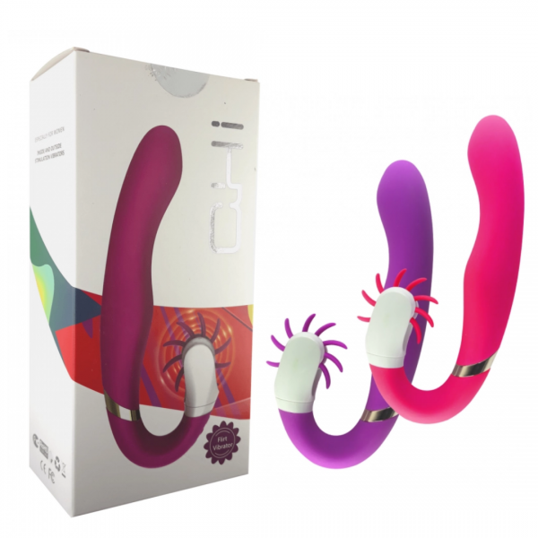 Vibrador com Estimulador Giratório Língua Mágica 10 Vibrações