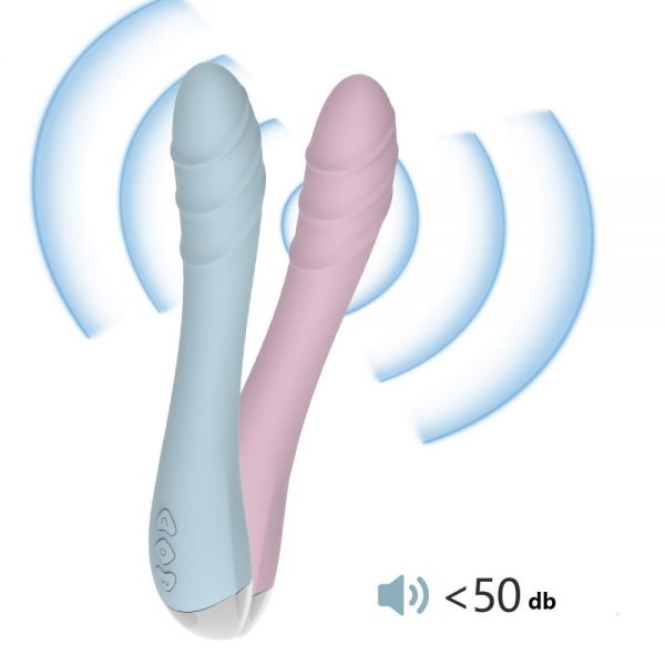 Vibrador Delli com estimulador de clitóris em silicone - Silver Fox - Image 6