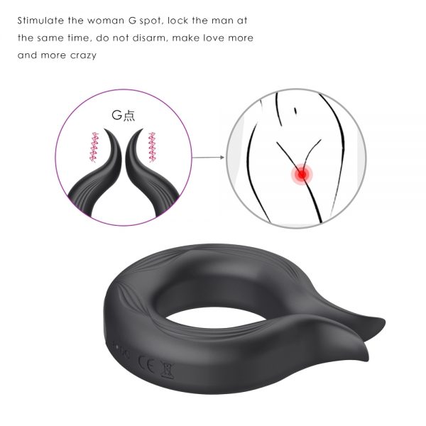 Anel Peniano Com Vibrador e Estimulador Saliências 10 Vibrações - Image 6