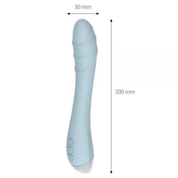 Vibrador Delli com estimulador de clitóris em silicone - Silver Fox - Image 7