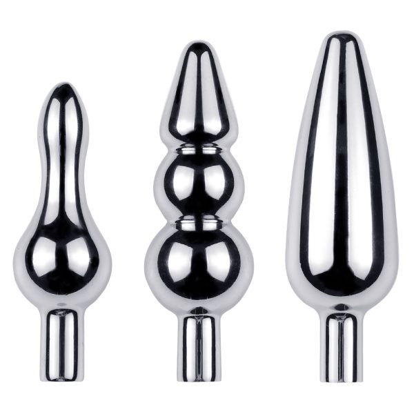 Plug Anal de Aço Inox Com 3 Pontas Diferentes Com Rosca - Image 2