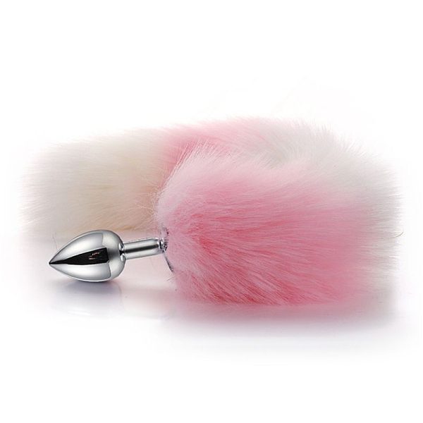 Kit Orelhinhas de Pelúcia com Plug Anal Calda Raposa Rosa e Branco - Image 4