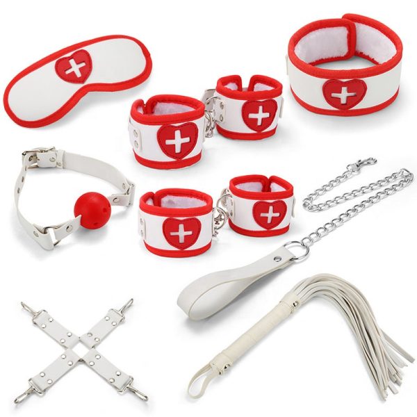 Kit Bondage Fetiche Enfermeira 7 em 1  - BDSM