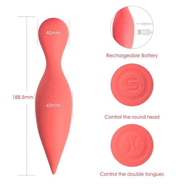 Vibrador Clitoriano língua dupla Recarregável - Svakom - Image 5