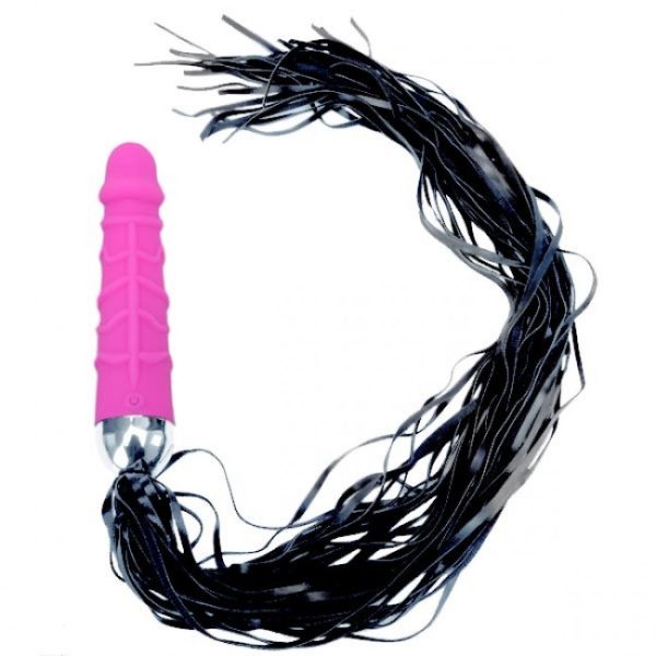 Prótese Peniana Silicone Com Chicote na Base 7 Vibrações - Image 3