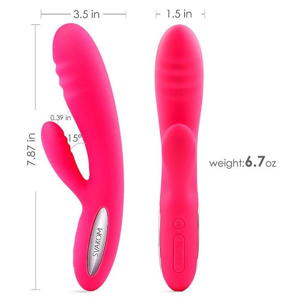 Vibrador Com estimulador de clitóris Recarregável - Svakom Adonis - Image 7