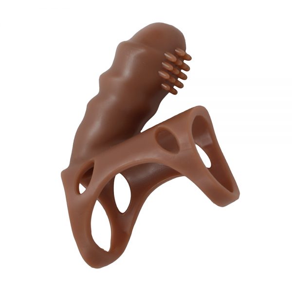Anel Peniano Extendido com Estimulador de Clitóris com Vibro feito em Silicone - Image 4