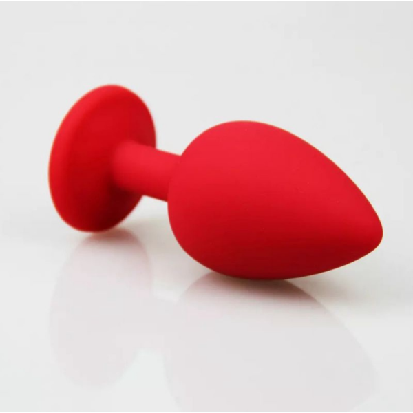 Kit Plug Anal em Silicone Com 3 Tamanhos Diferentes + Capsula Vibratória Vermelho - Image 5