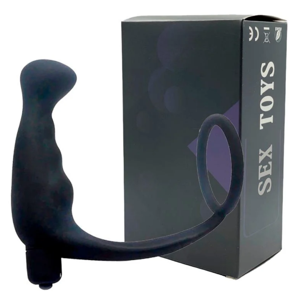 Estimulador de Próstata Com Vibrador e Anel Peniano