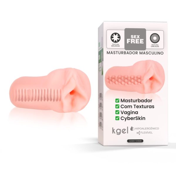 Masturbador Vagina Sex Free Cyber Skin com textura em circulos - Sexshop
