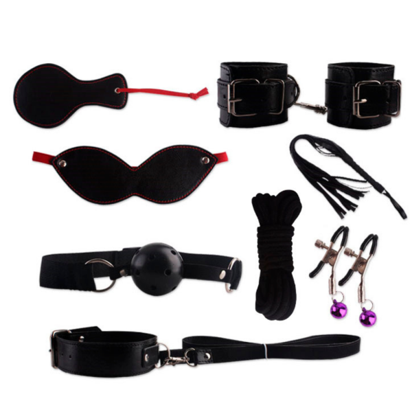 Kit Sado Fetiche Composto Por 8 Itens em Couro Sintético