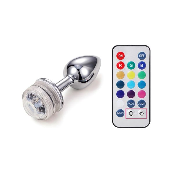 Plug Anal Tamanho M Em Aço Inoxidável Com Luz de Led Na Base - Image 5