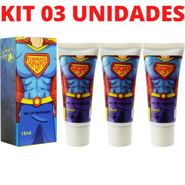 Kit 03 Gel Intensificador De Ereção SuperPen 15ML - Segred Love - Image 2