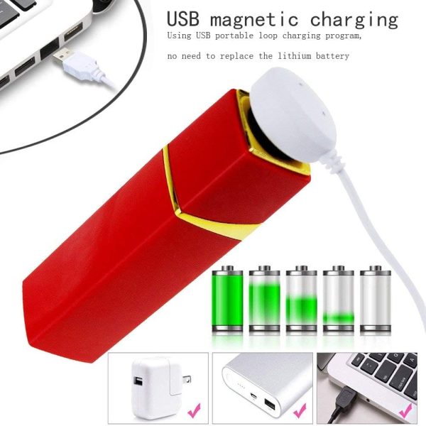 Vibrador Formato Batom Recarregável com 10 Modos de Vibração - Image 2