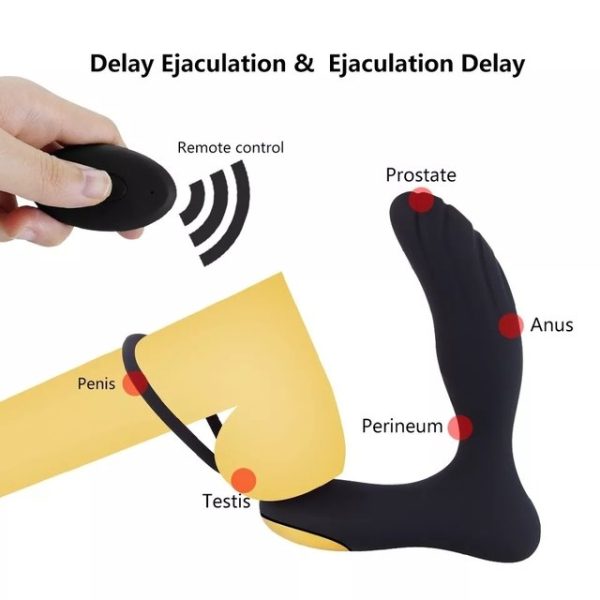 Massageador de Próstata Com Anel Peniano e Controle Remoto - Image 3